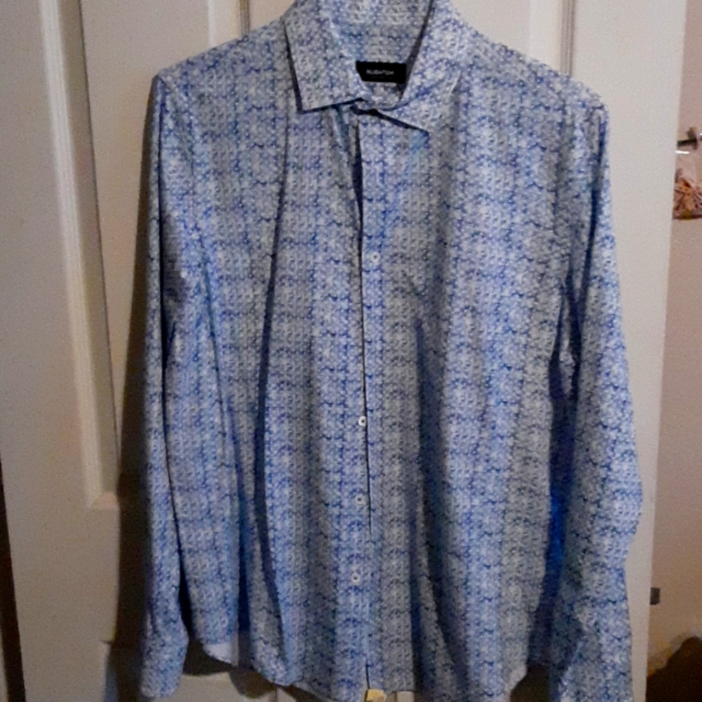 Bugatchi Medium blue and white